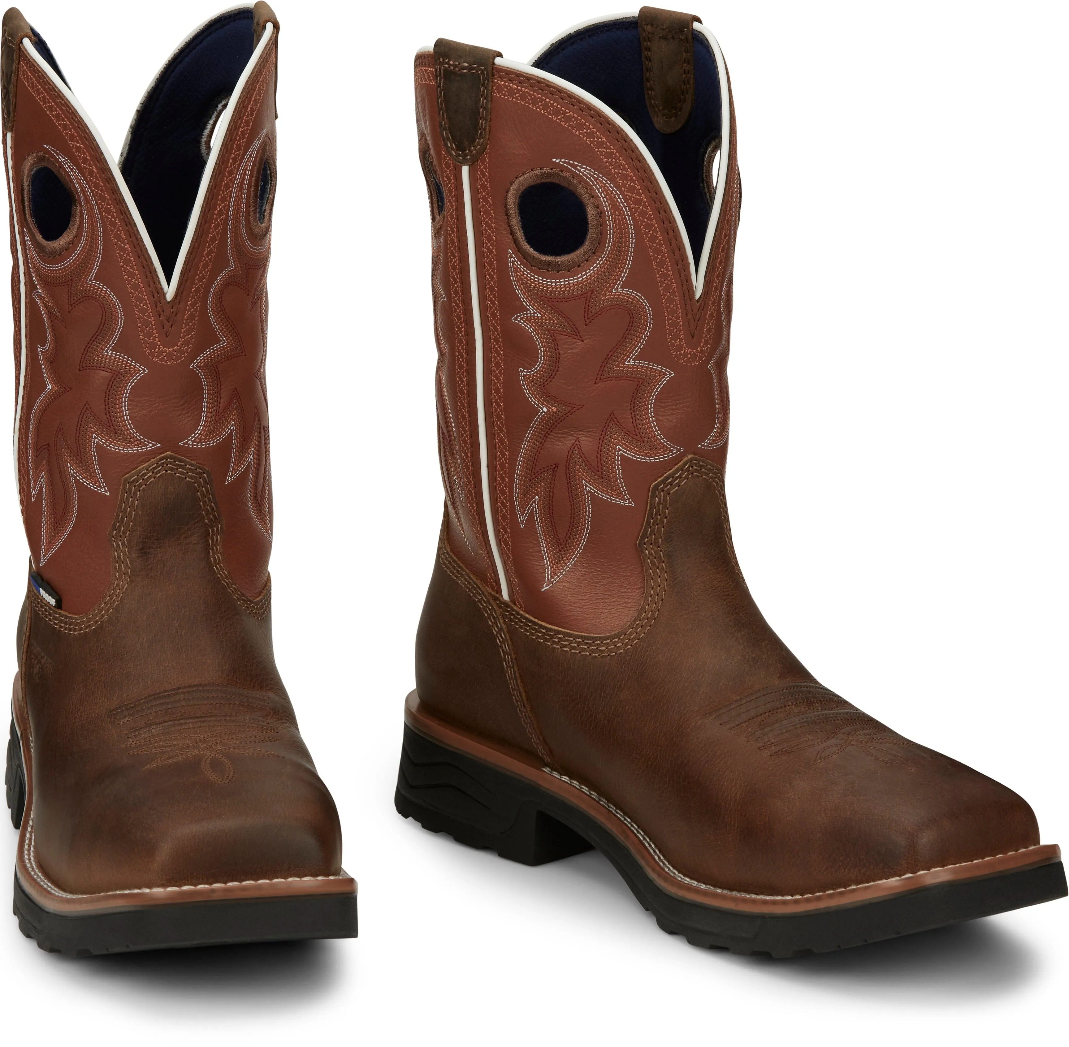 Tony Lama Men's Fireball Tan Waterproof Compote Toe Work Boots TW3300