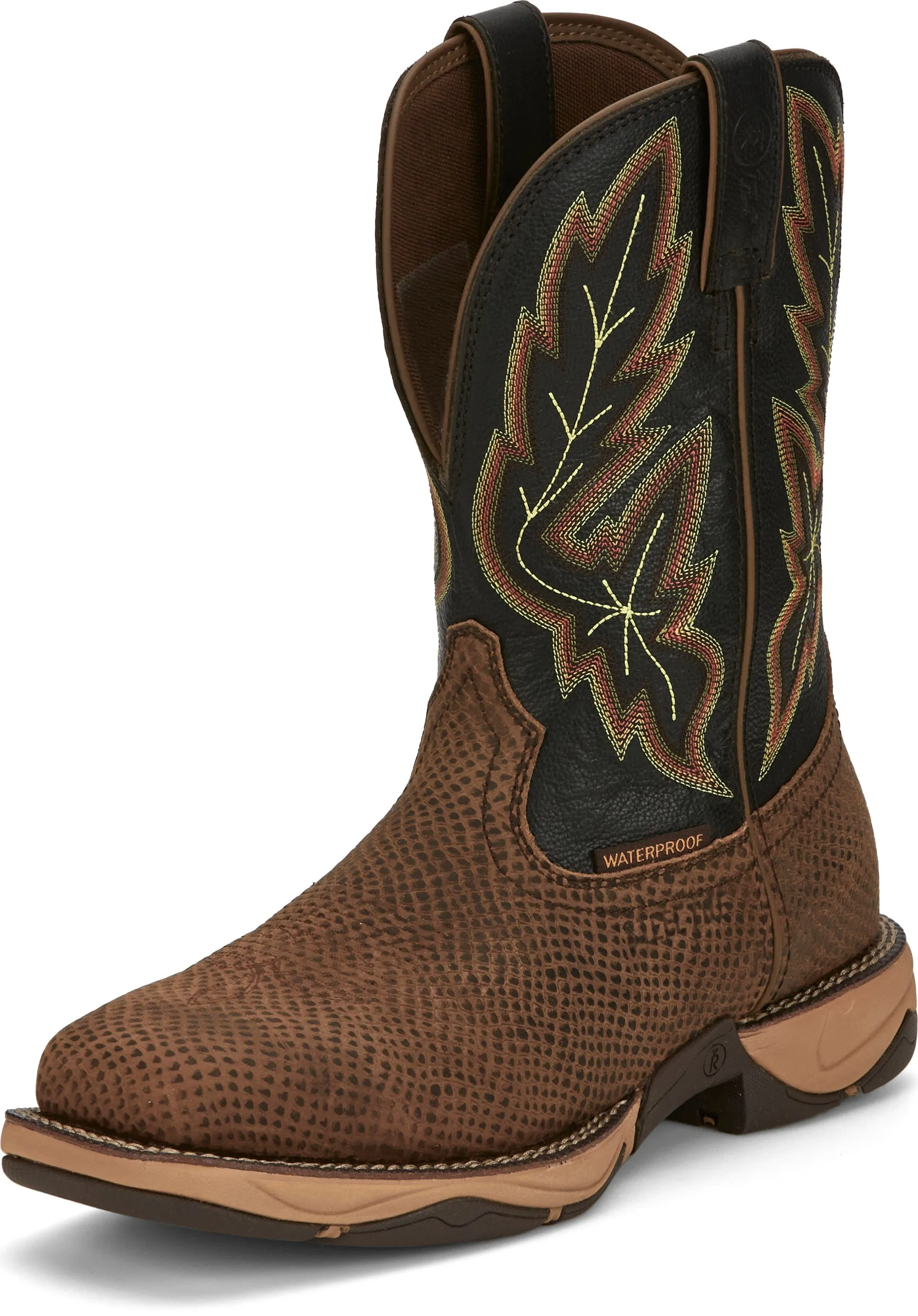 Tony Lama Men's Medford Brown Waterproof Steel Toe Pull On Work Boots RR3373