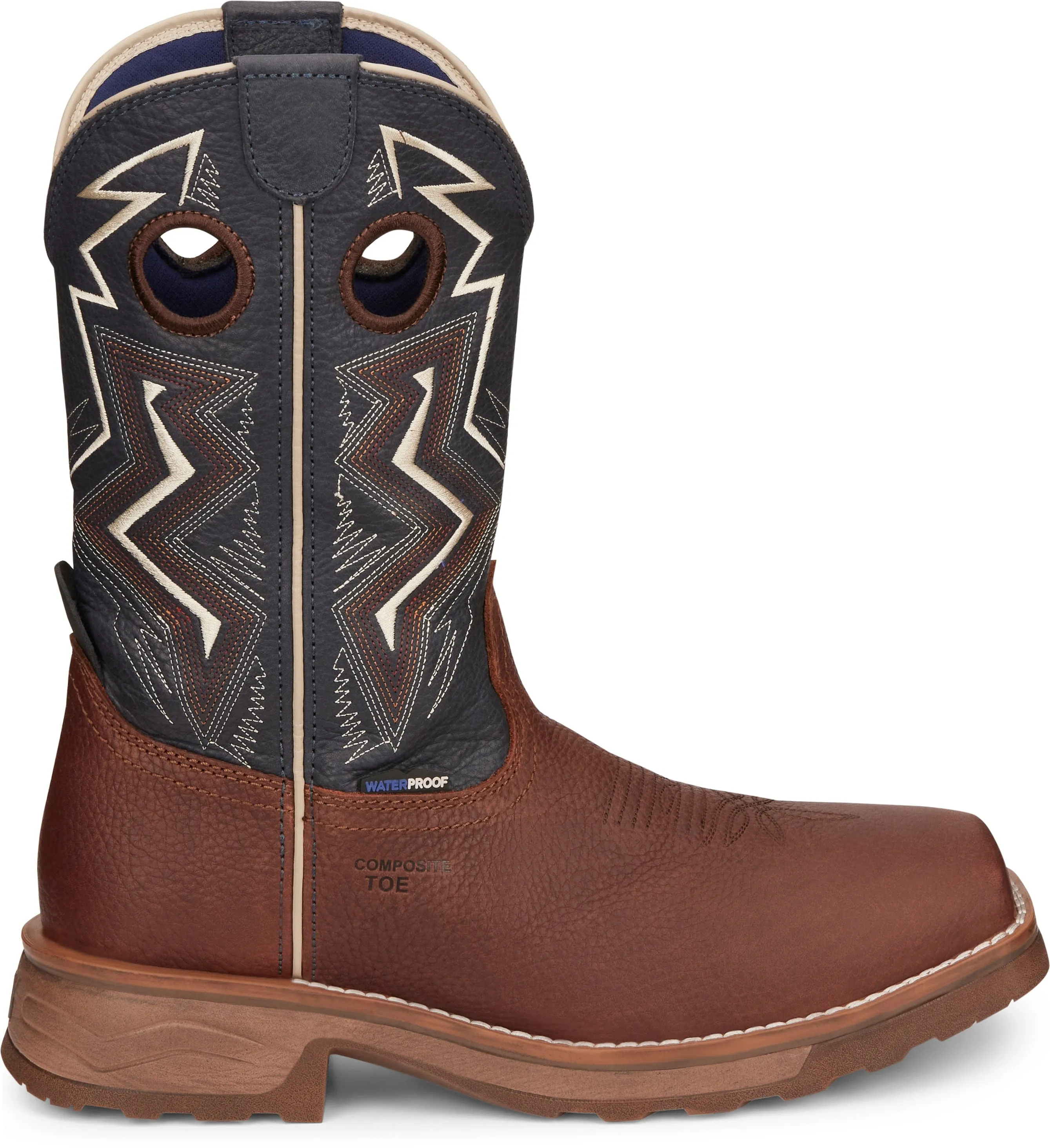 Tony Lama Men's TLX Force Dark Brown Waterproof Composite Toe Western Work Boots TW3402