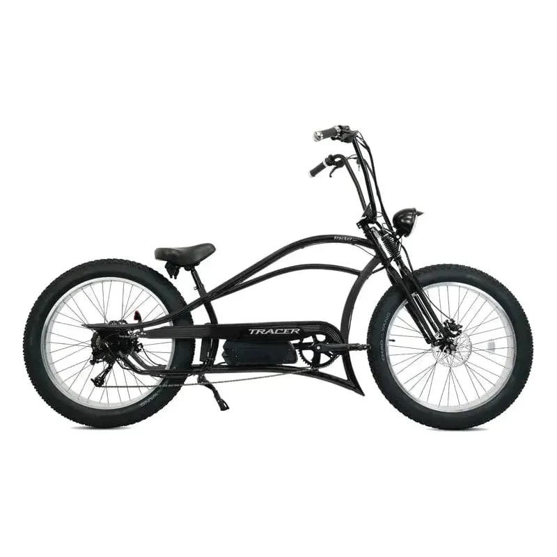Tracer Tracker DS7 26" 7 Speed Stretch E-Bike with Classic Dual Springer Fork - 800 Watt, 48V