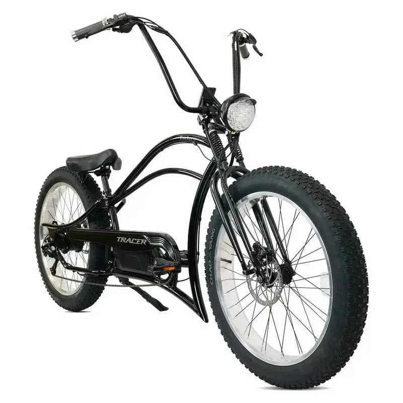 Tracer Tracker DS7 26" 7 Speed Stretch E-Bike with Classic Dual Springer Fork - 800 Watt, 48V