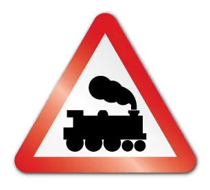 Train - Level crossing No barrier symbol