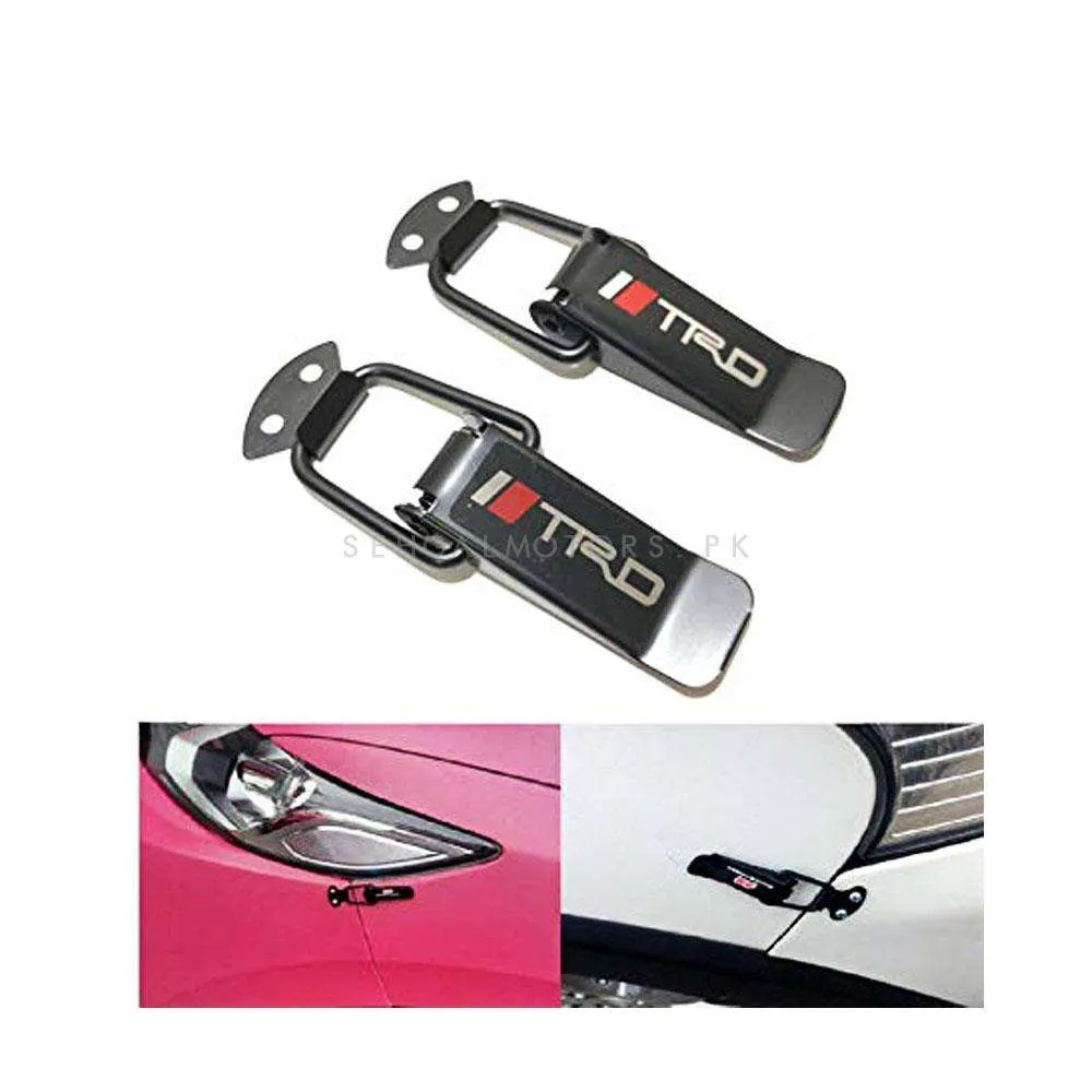 TRD Car Fender Clips - Multi - Car Big Black Boot Bonnet | Side Bumper Toggle Fasteners Catch Clip | To Hold Bumper And Fender
