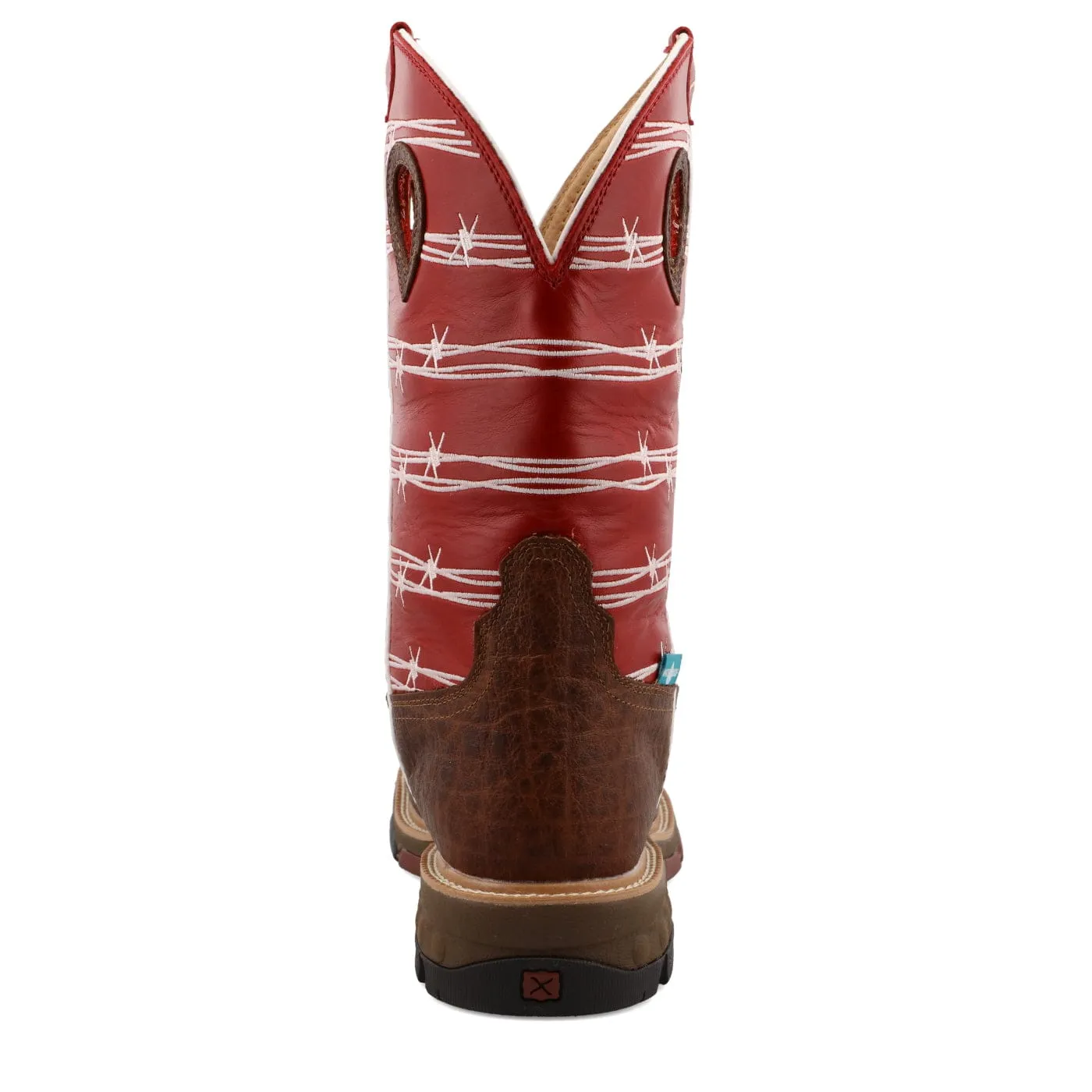 Twisted X Men's Distressed Saddle & Ruby Western Work Boot MXBNW01