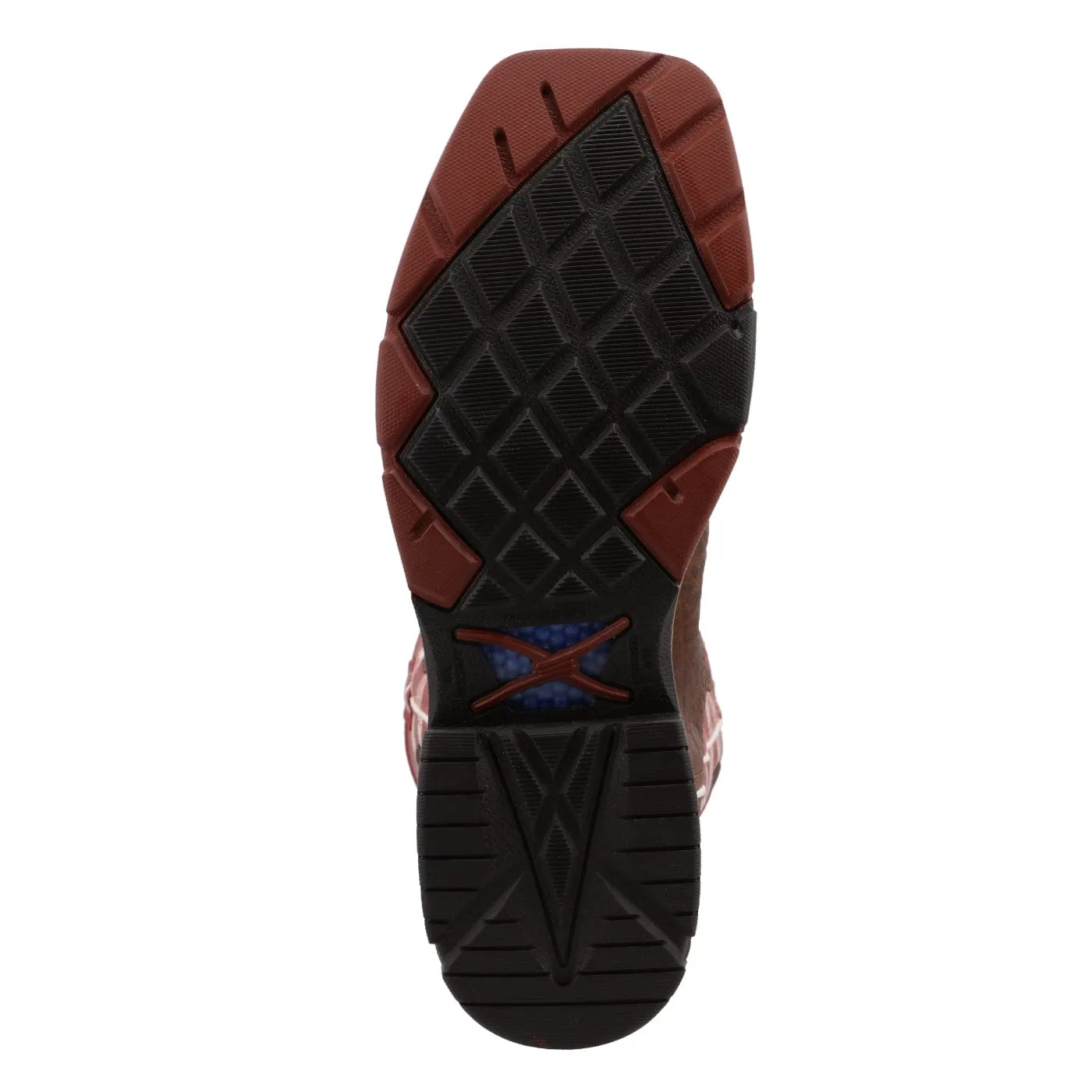 Twisted X Men's Distressed Saddle & Ruby Western Work Boot MXBNW01