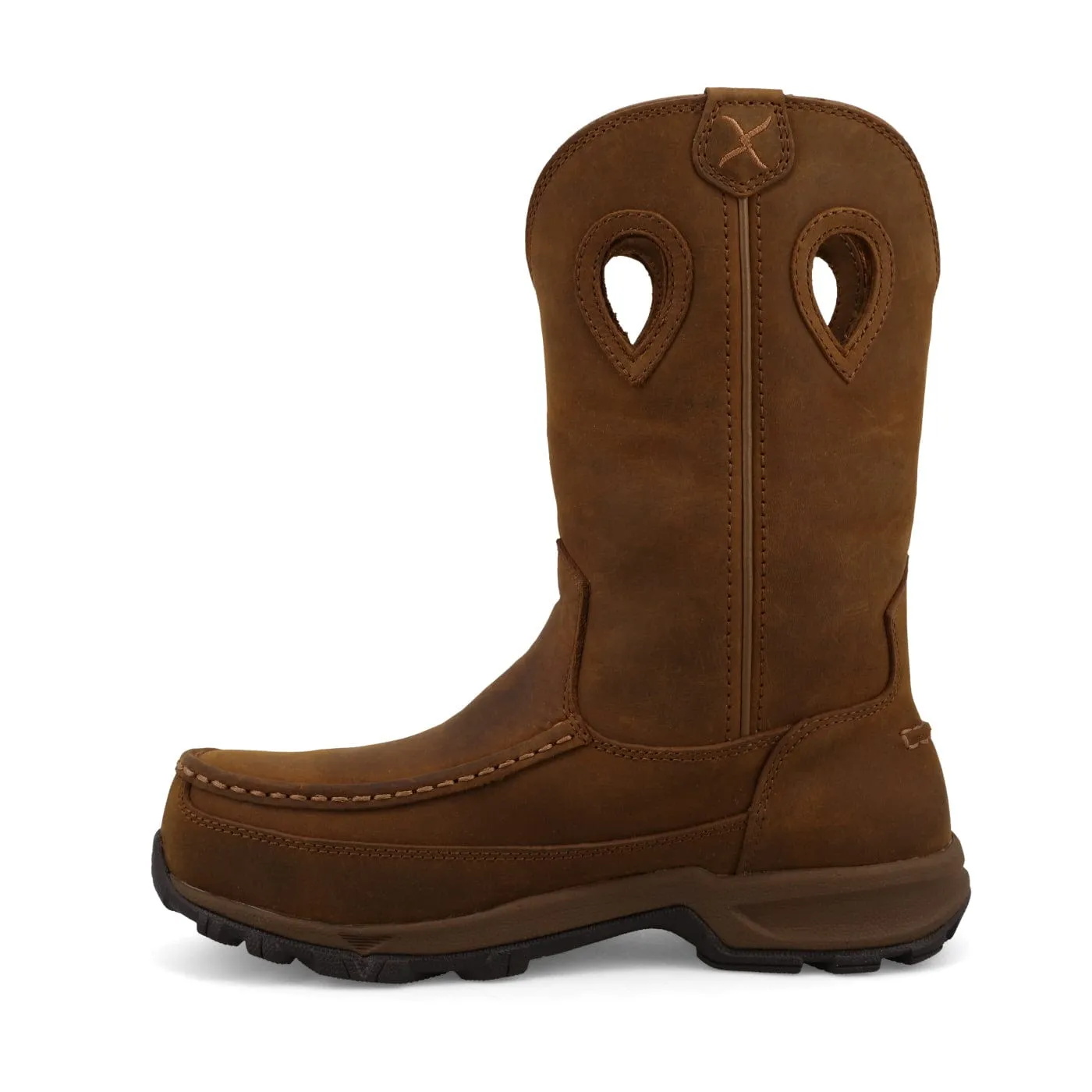 Twisted X Women's Brown Pull On Hiker Work Boot WHKBNW1