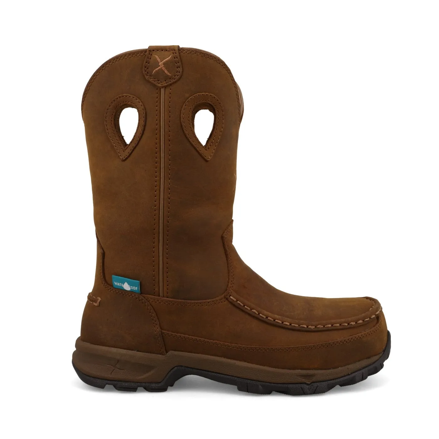 Twisted X Women's Brown Pull On Hiker Work Boot WHKBNW1