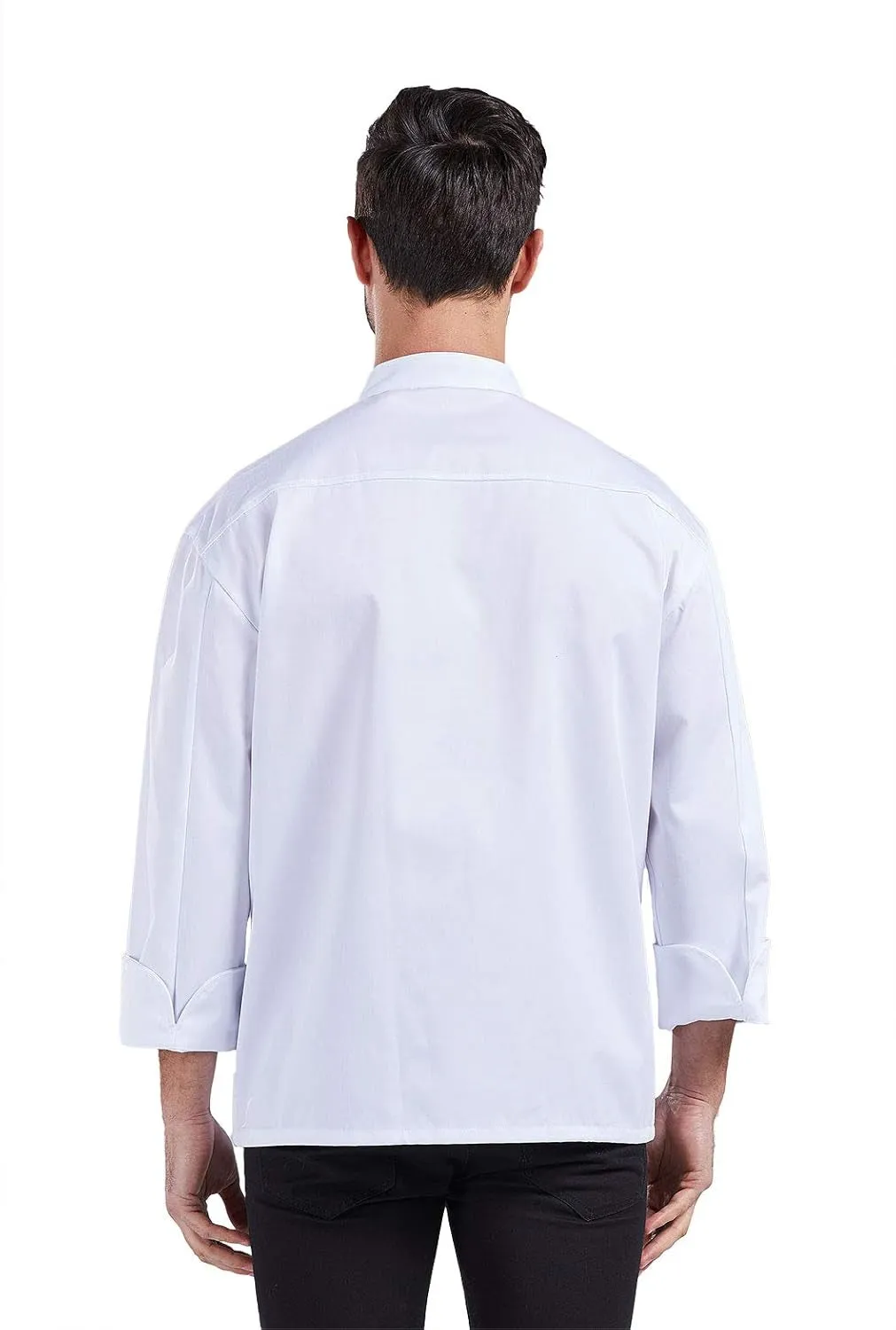 Unisex Chef Coat Men'S Long Sleeve Chef Jacket Restaurant Kitchen Cooking Zipper Chef Uniform CFM0058