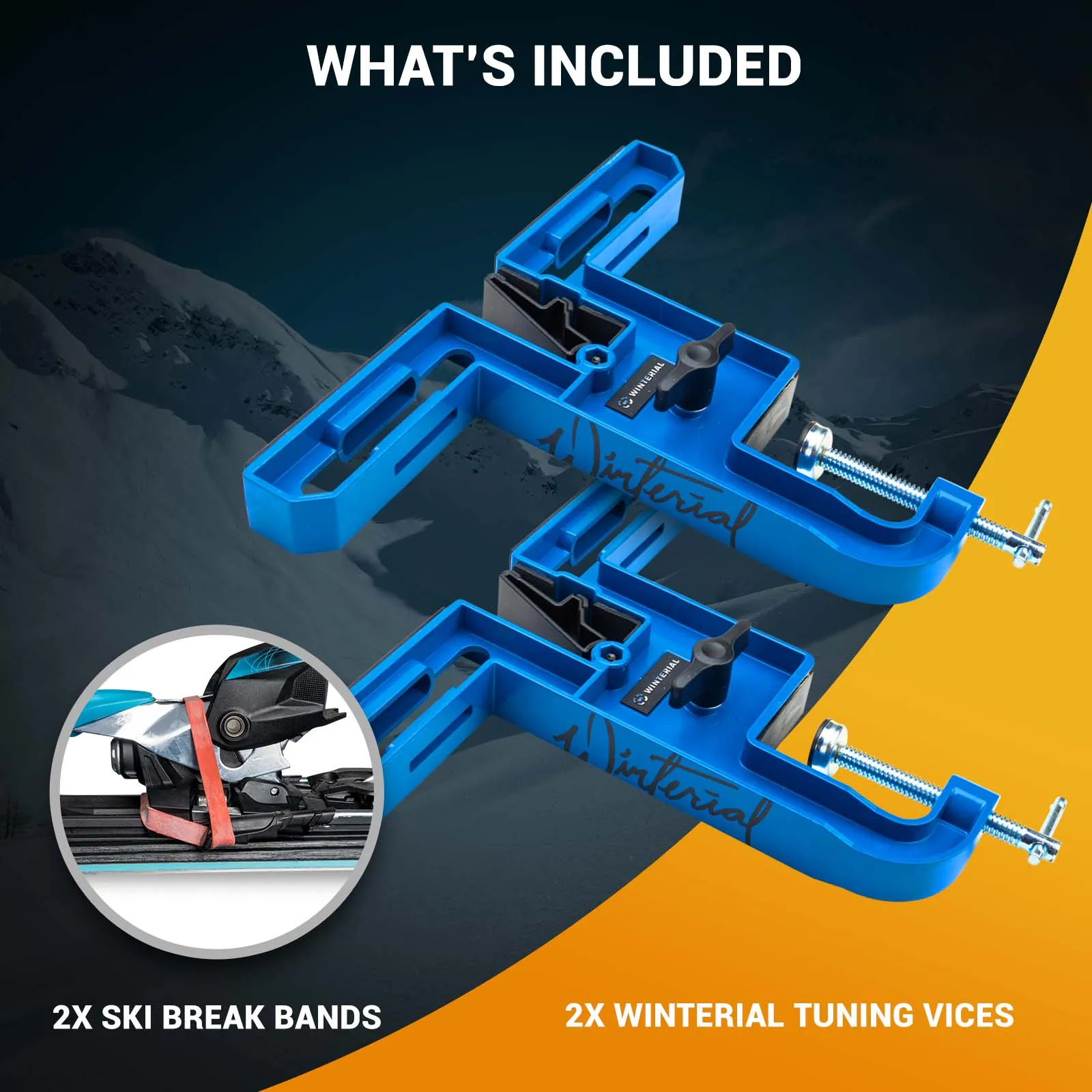 Winterial Ski and Snowboard Vise for Tuning, Repair and Waxing, Set of Two